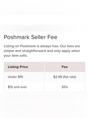 Please keep Poshmark Seller Fees in mind when submitting offers….